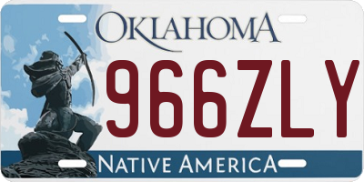 OK license plate 966ZLY