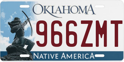 OK license plate 966ZMT