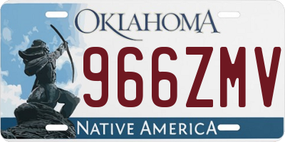 OK license plate 966ZMV
