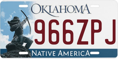 OK license plate 966ZPJ