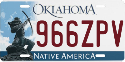 OK license plate 966ZPV