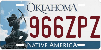 OK license plate 966ZPZ