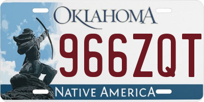 OK license plate 966ZQT