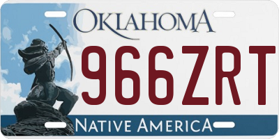 OK license plate 966ZRT
