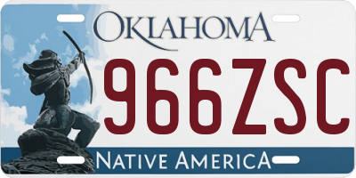 OK license plate 966ZSC
