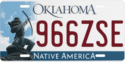 OK license plate 966ZSE