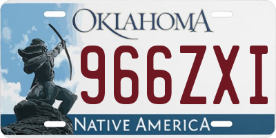 OK license plate 966ZXI