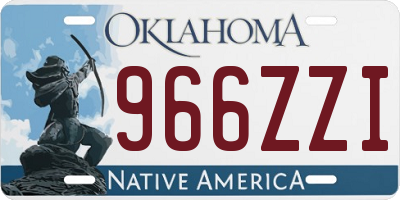 OK license plate 966ZZI