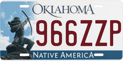 OK license plate 966ZZP