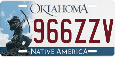 OK license plate 966ZZV