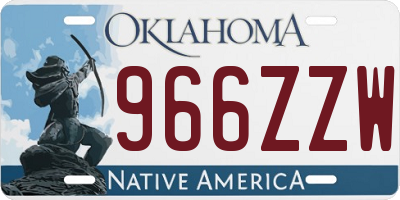 OK license plate 966ZZW