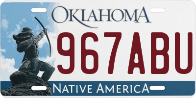 OK license plate 967ABU