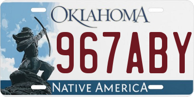 OK license plate 967ABY