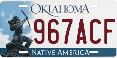 OK license plate 967ACF