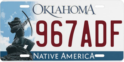 OK license plate 967ADF