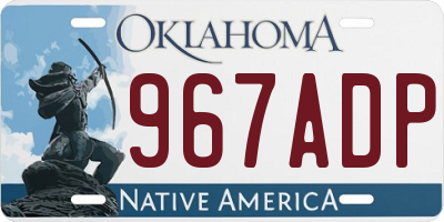OK license plate 967ADP