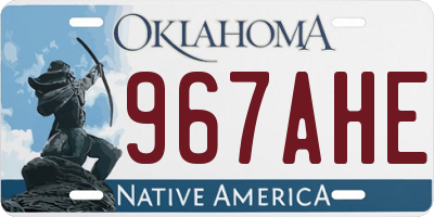 OK license plate 967AHE