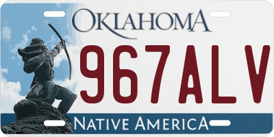 OK license plate 967ALV