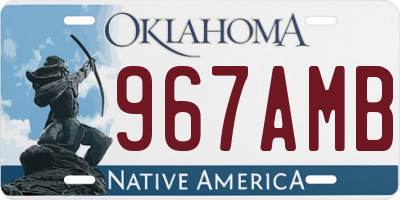 OK license plate 967AMB