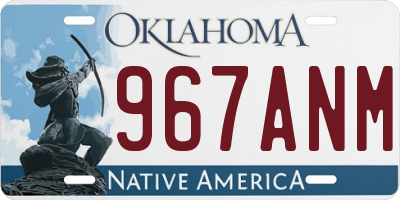 OK license plate 967ANM