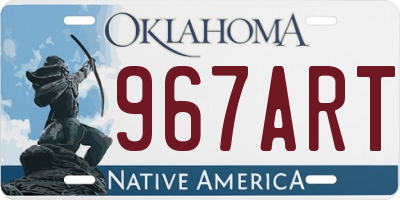 OK license plate 967ART