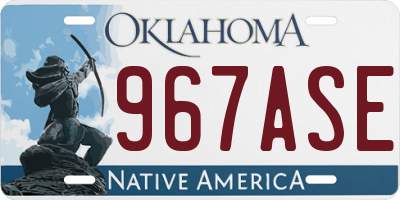 OK license plate 967ASE