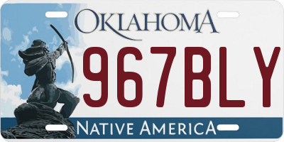 OK license plate 967BLY