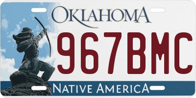 OK license plate 967BMC
