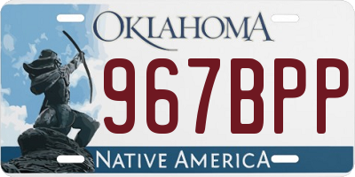 OK license plate 967BPP