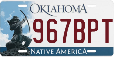 OK license plate 967BPT