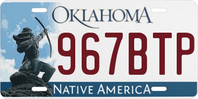 OK license plate 967BTP