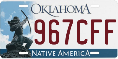 OK license plate 967CFF