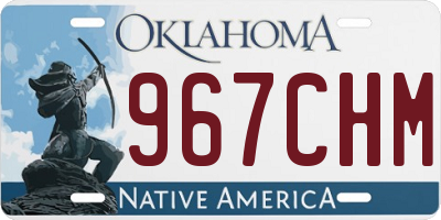 OK license plate 967CHM