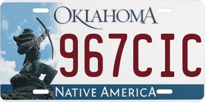 OK license plate 967CIC