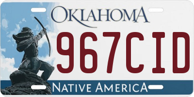 OK license plate 967CID