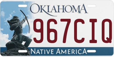 OK license plate 967CIQ