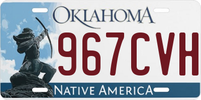 OK license plate 967CVH