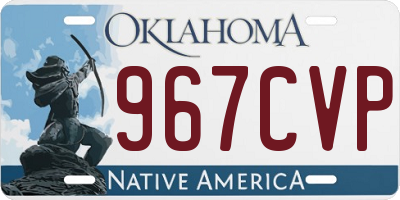 OK license plate 967CVP