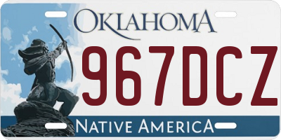 OK license plate 967DCZ