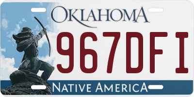 OK license plate 967DFI