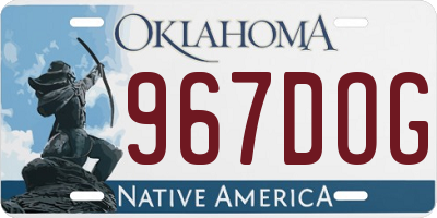 OK license plate 967DOG