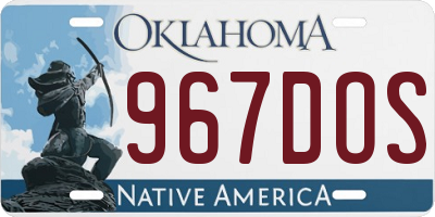 OK license plate 967DOS