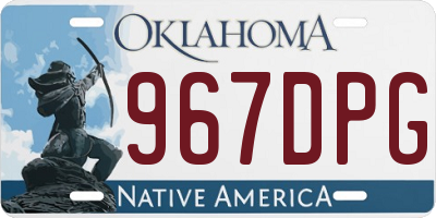 OK license plate 967DPG