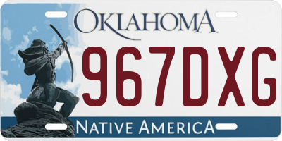 OK license plate 967DXG