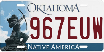 OK license plate 967EUW