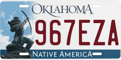 OK license plate 967EZA