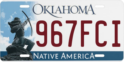 OK license plate 967FCI