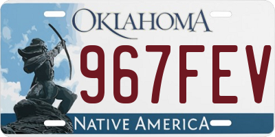 OK license plate 967FEV