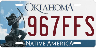 OK license plate 967FFS