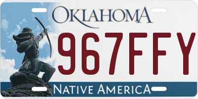 OK license plate 967FFY